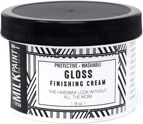 Real Milk Paint, Finishing Cream Paint Sealer Topcoat Gloss 8 oz, Use
