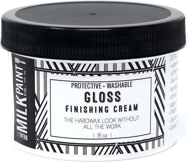 Real Milk Paint, Finishing Cream Paint Sealer Topcoat Gloss 8 oz, Use