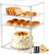 YESGIRL 3-Layer Adjustable Acrylic Bread Box for Kitchen Countertop, Clear Airtight Bread Storage