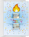 Unique Gold Foil Candle Birthday Card, DIY Assemble Money Holder Greeting Card