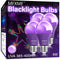 4 Pack A19 LED Black Light Bulbs, 9W (100W Equivalent) E26 Base, Dimmable Black Lights for Halloween
