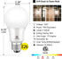 Bulb, 75 9W 1100 5000K Bulbs, E26 Bulb 4-Pack Dusk to Dawn LED Outdoor Light Watt Equivalent, Lumens, Daylight LED