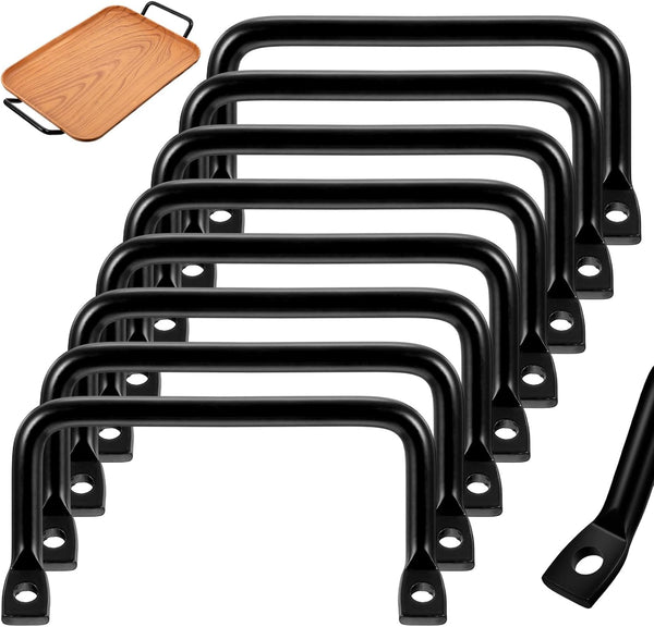 Caeuiciw 8 Pcs Cutting Board Cabinet Hardware Handle Pull, Matte Black Cabinet Hardware