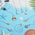 9Pcs 9 Summer CRASPIRE Sea Shell Ceiling Fan Pull Chain Style Acrylic Ocean Beach Seashell Marine Hanging Boho Pendant