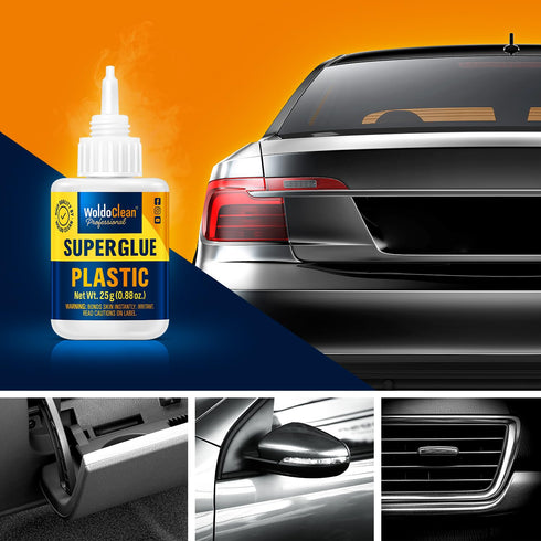 Super Glue for Plastic 25g - Instant Strength Waterproof, Heat-Resistant Clear Glue with Precise Nozzle