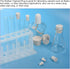 MECCANIXITY 15 Pieces Rubber Tapered Plug, 15mm to 21mm Solid Test Tubes Bungs Stopper White