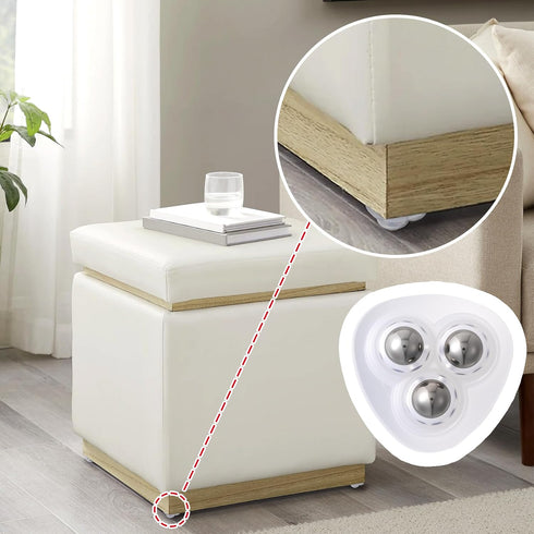 Alpinleux 12 360 Pcs Mini Caster Wheels, Self Adhesive Caster Wheels, Swivel Appliance Wheels, Small Appliance Rollers