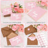 600 4x6 Inch Set Pcs Pink Thank You Cards Bulk with Kraft Envelopes and Stickers Blank Thank You Notes Box Minimalistic