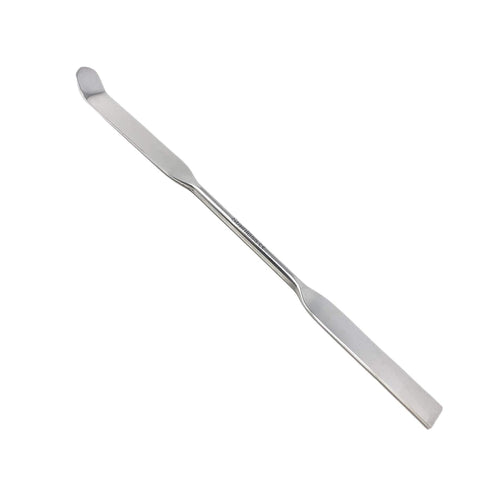Stainless Steel Double Ended Micro Lab Spatula Sampler, Square & Round Angled End - Chattaway Style (6")