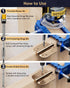 HEYCODY 2.5" -5", 1/4" 5/8" Door Hinge Jig Tool for Router, Adjustable Aluminum Alloy Mortise Jig Fits Door Hinges Door