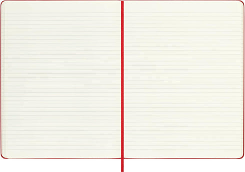 Moleskine Classic Notebook, Hard Cover, XL (7.5" x 9.5"), Ruled/Lined, Scarlet Red, 192 Pages