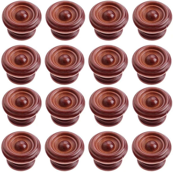 FirstDecor 20PCS Farmhouse Style Wooden Knobs Wood Drawer Shoe Cabinet Bedside Table Knobs