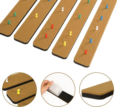 Bulletin Board Cork Board for Walls, Pin Board for Office, Brown Cork Boards for Wall Decoration