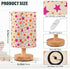 Bedside Table Lamp for Bedroom Orange Pink Star Nightstand LED Light Lamps with USB Port Linen Fabric Shade Table Desk