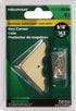 Hillman Hardware Essentials 851155 4-Pack Decorative Corner Braces Bright Brass 9/16"