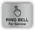 Ring Bell For Service Sign, Adhesive Waterproof Sticker or Door Notice, Silver/Gold/Black, Small Size