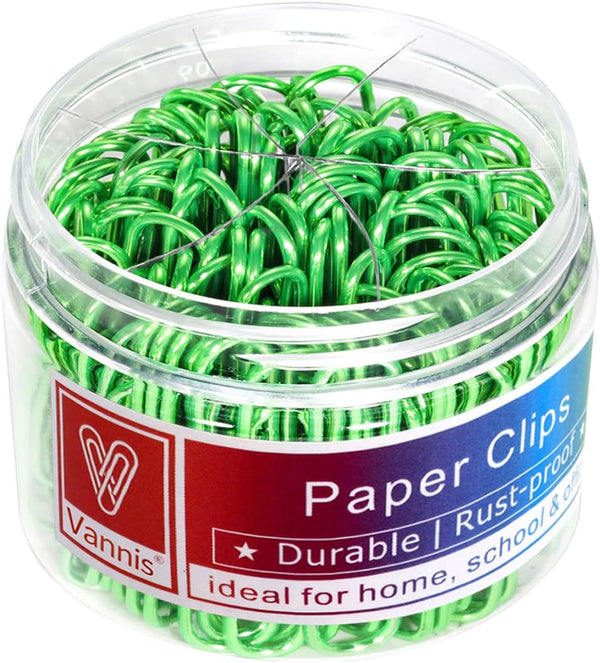 Paper Clips Assorted Sizes, 400 Pieces, Sturdy Coated Paper Clips, 2" (50mm) Large and 1.3" (33mm) Medium Size for