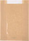 75 Brown Kraft Paper Bakery Bags with Window for Cookies or Pastries, 6 1/2" x 2" x 8 ½" - Bagel - Pastry - Sandwich