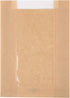 75 Brown Kraft Paper Bakery Bags with Window for Cookies or Pastries, 6 1/2" x 2" x 8 ½" - Bagel - Pastry - Sandwich