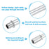 PATIKIL 4Set M10 60mm(2.36") Straight Pipe Lamp Stems Rod Kit, Carbon Steel Long Double End Thread Rod with Coupling