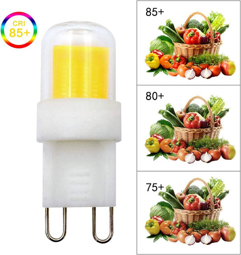 ZHENMING G9 LED Light Bulbs, Dimmable 4W Equivalent 40W Halogen, Daylight White 6000K, Pack of 4