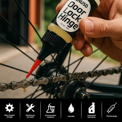 1 oz Door Hinge Lubricant Needle Oiler | Lock Lube for Keyhole | Chain Lube Anti Seize Squeaky Door Hinge Oil