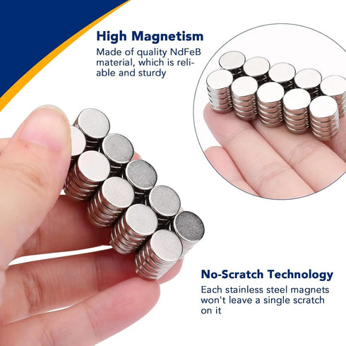 220 Pcs Small Neodymium Magnets, 2mm Rare Earth Heavy Duty Magnets for Whiteboard DIY Building Craft, Office Magnets