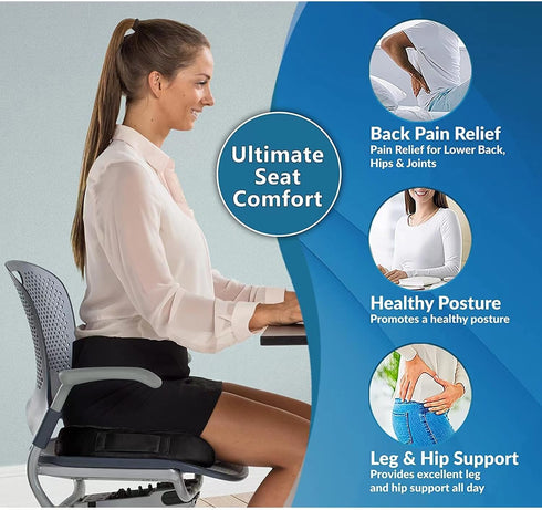 ZATIVA Tailbone, Home Office Seat Cushion - Comfort Memory Foam Chair Cushion with Cooling Gel Infused for Back