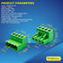 15 Pcs 4 Pin PCB Mount Screw Terminal Block Connector with 15 Pairs 5.08mm Pitch Screw Plugs
