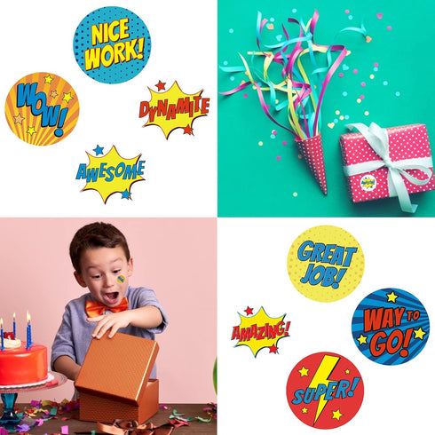Reward Stickers for Teachers - 1000 PCS Superhero Stickers for Kids, Motivational Classroom Supplies