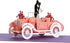 CUTE POPUP Enchanting 3D Wedding Car Card - Premium Handmade Gift - Captivating Pop Up Couple Design