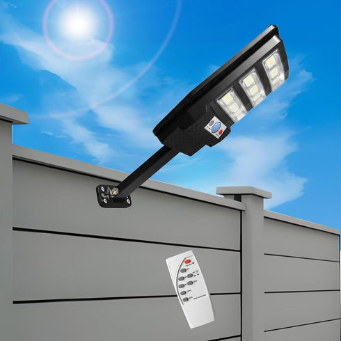 VISLLOGEYA Solar Outdoor Light 1 Pack, 81 LED 6500K Dusk to Dawn Solar