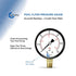 Water Pressure Gauge for Swimming Pool Filter, Spa, Aquarium, Well, 60psi Plumbing Clean Filter with Dual Display