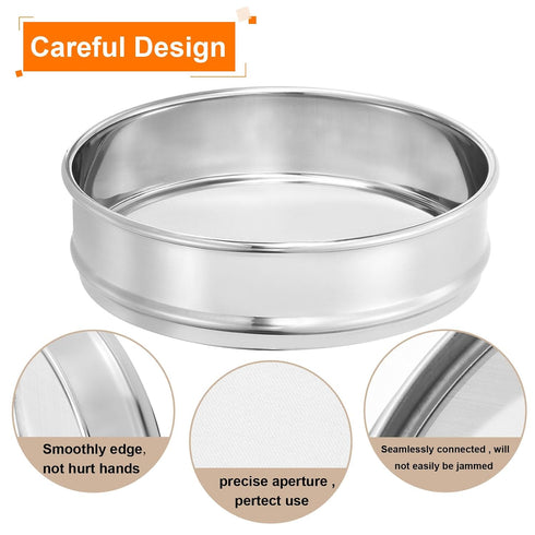 PATIKIL 400 Mesh Lab Sieve, 8" Diameter Test Sieve, 304 Stainless Steel Wire Cloth, 0.004mm