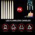 3D 9.60.8 Inches 3) Flameless Taper Candles with Remote Control and Timer, Battery Operated LED Candlesticks