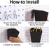 6Pack Pegboard Cups, Large Pegboard Bins with Hooks, Square Box Shape Pegboard Cup Holder Accessories for Garage Office Craft Room DIY Tools Playroom Home Kitchen Organization (Black)