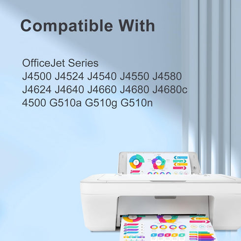 TEINO 901 Ink Cartridges Remanufactured Replacement for HP 901 901XL for OfficeJet J4680 J4580 4500 Series