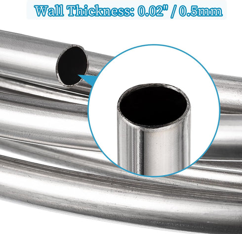 Vigorous 1/4" x 10Ft Stainless Steel Tubing Coil, Welded 304 Stainless Steel Tubing