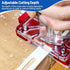 050mm 90mm Wood Router Slotting Locator with Adjustable Width, Aluminum Alloy Grooving Guide for Bevel and Edge Cutting