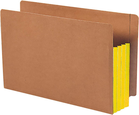 Smead End Tab Pocket, Reinforced Straight-Cut Tab, 3-1/2" Expansion, Extra Wide Legal Size