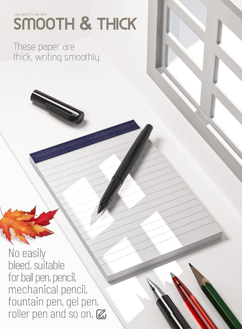 Note Pads 4x6 In Lined Writing Notepad, College Ruled To Do List, Grocery List, 30 Sh/Pad, 20 Pads/Pk for Office