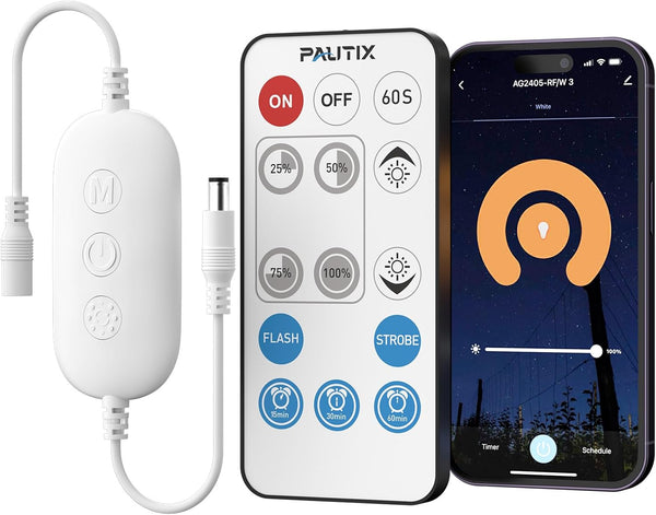 PAUTIX RF WiFi Smart Remote Dimmer for Single Color LED Strip Lights,Compatible with