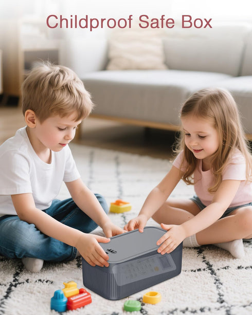 9.25 5 3 inches LOFICOPER Medication Lock Box, Lockable Storage Box, Childproof Lock Box, Refrigerator Snack Food