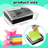 Pop Up Sticky Note Dispenser Holder with Transparent Top for 3 x 3 Inch Sticky Notes, Black Base Clear Top (12)