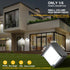 6000K 12W Outdoor Wall Light, Daylight Small Anti Rust Exterior Wall Lighting Fixtures, Black Square Wall Mount LED