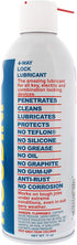 11 oz Houdini Lock Lube Professional Lock Lubricant Spray, - Greaseless, Graphite-Free, Dielectric Cleaner & Protectant