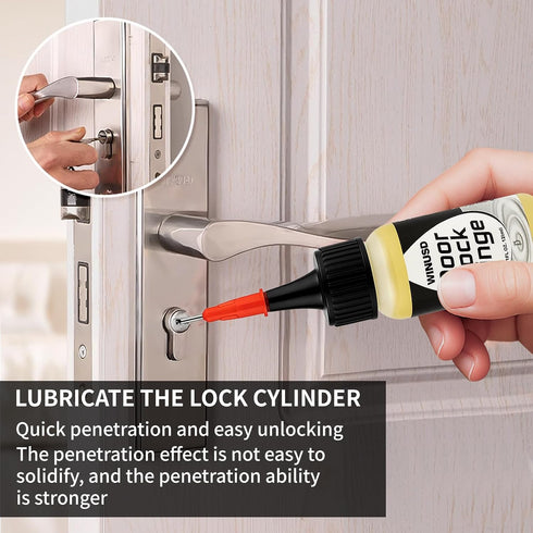 1 oz Door Hinge Lubricant Needle Oiler | Lock Lube for Keyhole | Chain Lube Anti Seize Squeaky Door Hinge Oil