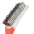 huoflame 1 PCE White Steel Brushes Heavy Duty Carbon Steel and Stainless Steel Wire Scratch Brush with Rubber Ergonomic