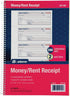 Adams Money and Rent Receipt Book, 2-Part Carbonless, 7-5/8" x 11", Spiral Bound,