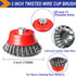4 Inch Wire Wheel Brush Set for Grinder, DaduoRi 6 Pack Wire Wheels for 4 1/2 Angle Grinder, Heavy Cleaning Rust